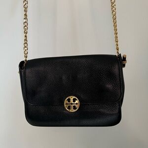 Tory Burch Chelsea Crossbody Black Leather